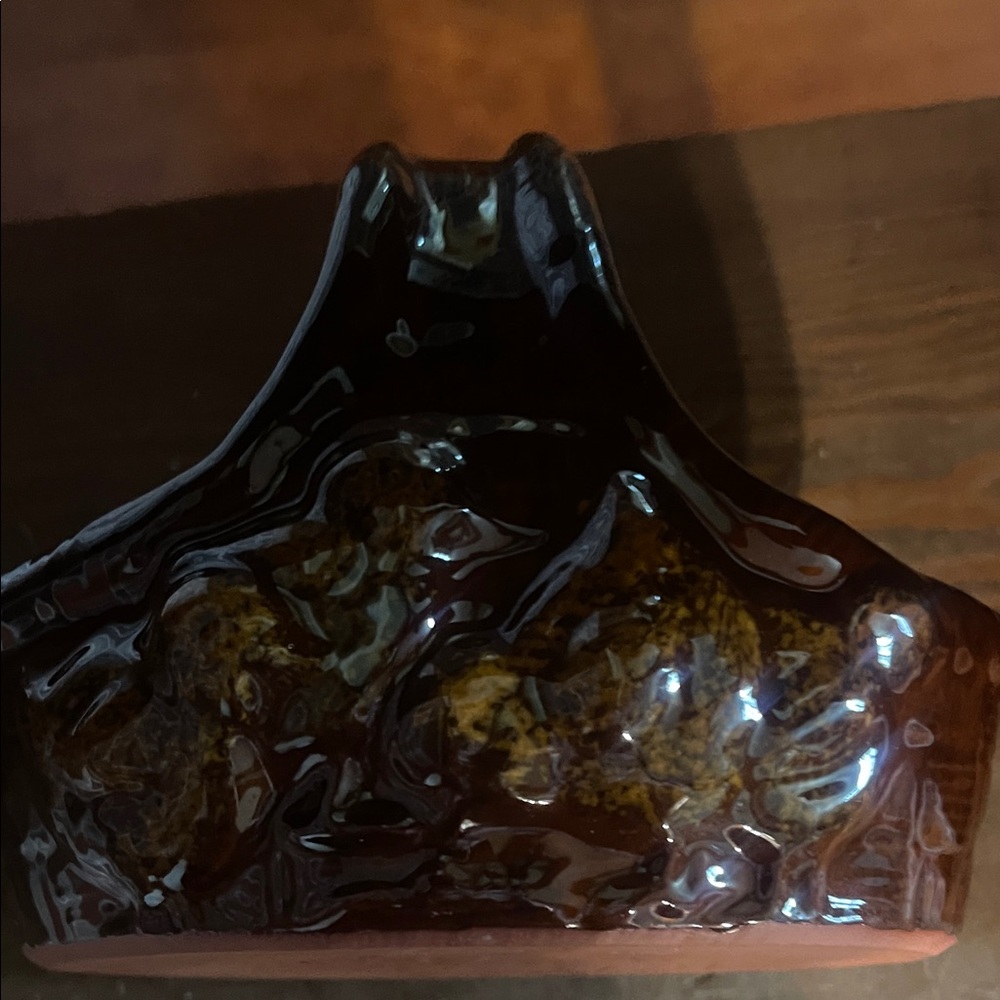 Redware basket by Ned Foltz dated 2001